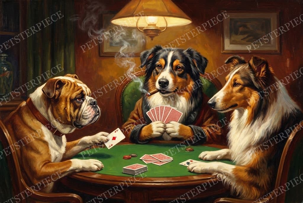 Dogs Playing Poker